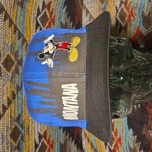 Early 00's Disney Mickey Mouse Montana Souvenir Blue/Black Snapback